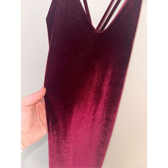 NWT Lulus Red Maroon Velvet Dress Homecoming Semi Formal XS - Picture 4 of 4